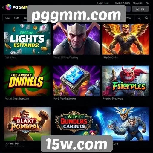 Exploração das categorias de jogos no pggmm.com